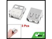 3 Pcs USB A Male Type 4 Pin Jack PCB Mount Connectors Sockets Replacement