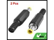 2 Pcs 5.5mmx2.1mm Male Plug to DC Power Cable Connecting Connector Adapter