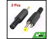 2 Pcs 4.8mmx1.7mm Male Plug to DC Power Cable Connecting Adapter Black Head