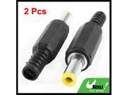 2 Pieces 2.5mm x 5.5mm Male DC Power Plug Connector Black for CCTV Camera