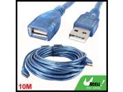 10 Meters 33Ft USB2.0 A Male to A Female M F Extension Cable Blue