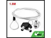 Notebook Laptop Computer 1.8M 6Ft Long Security Cable Chain Lock w Keys