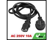 C13 Female to 3 Pin AU Plug Desktop Power Supply Cable 1.4M Black