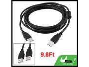 3 Meters Hi Speed USB 2.0 Male to Male Extension Cable for PC Laptop Computer
