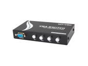 4 In 1 Out VGA Ports Black Metal Box Splitter Switch