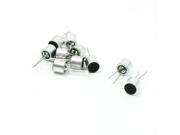 2 Pin MIC Capsule Electret Condenser Microphone Silver Tone Black 10 Pcs