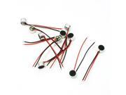 10 PCS 6mm x 3.5mm 2 Wire Cable MIC Capsule Electret Condenser Microphone