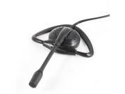 5.9Ft Cable Single Side Ear Hook 3.5mm Headset Headphone w Microphone for Laptop