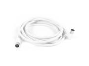 3Meter 10ft TV Lead Shielded Aerial Coaxial Cable Cord RF Fly Male to Male White