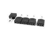 5 x Black 6.35mm 1 4 Mono Male to Dual Female Audio Cable Spiltter M F Adapter