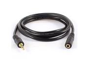 Black 3.5mm Jack Plug to Socket M F Stereo Audio Extension Cable Cord