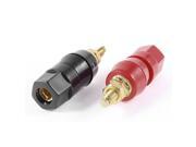 2 Pcs Speaker Cable Audio Amplifier Terminal Banana Plug Binding Post Black Red