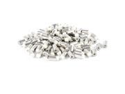100 Pcs RCA Audio Video Female Panel Mount Connector Adapter Silver Tone