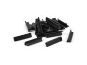 Unique Bargains 20 Pcs Black Silicone Charge Port Anti Dust Resistant Cap Plug for iPhone 4G