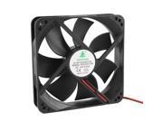 120mm x 25mm DC 12V 2 Pin Sleeve Bearing Cooling Fan Black for PC Computer Case