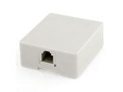 RJ11 6P4C Single 4 Pin Port Telephone Cable Surface Mount Jack Block Beige