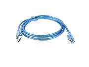 1.5 Meter 5Ft USB 2.0 A Male to Female Extension Cable Cord Blue