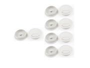 10 Pcs Desktop Computer 60mm Mount Round Gray Plastic Cable Grommet