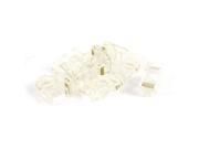 10 Pcs Cat5 RJ45 8P8C Modular Crimp Plug Network Couplers Connectors Clear