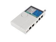 4 in 1 Remote Ethernet Network Cable Tester USB RJ45 RJ11 BNC Circuit White