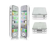 White Frame Edge Wrap Decal Button Sticker Shield Set for iPhone 4S