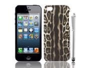 Touch Stylus Pen Animal Pattern IMD Back Case Skin for iPhone 5 5G 5S