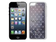 Bling Rhinestones Detail Chrome Plate Back Case Protector for Apple iPhone 5 5th