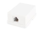 Surface Mount Jack RJ11 6P4C Plastic Shell One Port Punch Down White