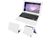 White Body Wrap Protector Decal Skin Screen Guard Dust Plug for Macbook Air 11