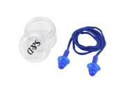 Unique Bargains Blue String Silicone In Ear Style Cushion Earpad Ear Plugs 2PCS