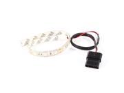 PC Case IDE Connector Adapter Warm White 18 5050 SMD LED Light Lamp Strip 30cm