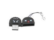 Black Biscuit Style Data Transfer T F Micro SD Memory Card Reader Connector
