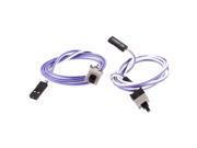 2Pcs Push Button Reset Switch Power Supply Connector Cord Purple White