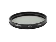 Round Black Clear Circular Polarizer CPL Filter 58mm for DSLR Camera Lens
