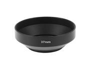 Black Aluminum Screw in Mount Lens Hood Cover 37mm for Camera