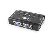 4 Port USB VGA KVM Switch Box w Cable for Computer Share Monitor Keyboard Mouse