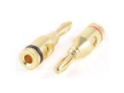 2pcs Musical Audio Speaker Cable Wire Connector 6mm Banana Plug