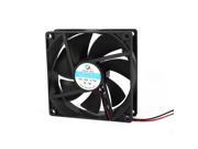DC 24V 0.15A 92mm 2 Pin Connector Cooling Fan Black for Computer Case CPU Cooler