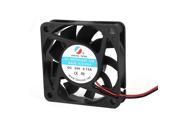 DC 24V 0.15A 60mm 2 Pin Connector Cooling Fan Black for Computer Case CPU Cooler