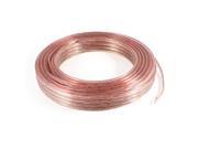 30 Meter 98.4 feet Speaker Wire Cable Car Home Audio Copper Tone Clear
