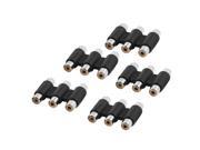 5 Pcs Triple 3 RCA Female to RGB Coupler Adapter Connector Extension