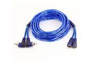 4.5m 2 RCA Audio Video AV Extension 2 Male RCA to 2 Male RCA Cable Cord Blue