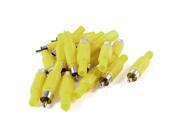 Yellow Solder RCA Male Plug Jack Audio Video Adapter Connector 20 Pcs