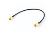 Unique Bargains SMA Male to SMA Male Connecting Port Extension Stereo Cable Cord 19.5cm