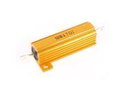Chassis Mounted 50W 4.7 Ohm 5% Audio Aluminum Case Wirewound Resistors Gold Tone