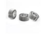 3 Pcs Round Shaped 48mm x 24mm x 20mm Height LED Light Heat Sinks Cooling Fin