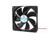 DC 24V 0.35A 120mm 2Pin Connector Cooling Fan Black for Computer Case CPU Cooler