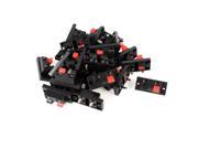 25 Pcs Push In Type 2 Positions 2 Pin Right Angle Speaker Terminal Connector