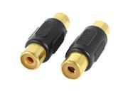 Unique Bargains 2 Pcs RCA Female to Female Straight Stereo Audio Connector Replacement