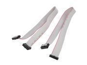 2 Pcs 42cm 17 16 Pin 0.8 Width IDC Ribbon Cable for ISP JTAG ARM